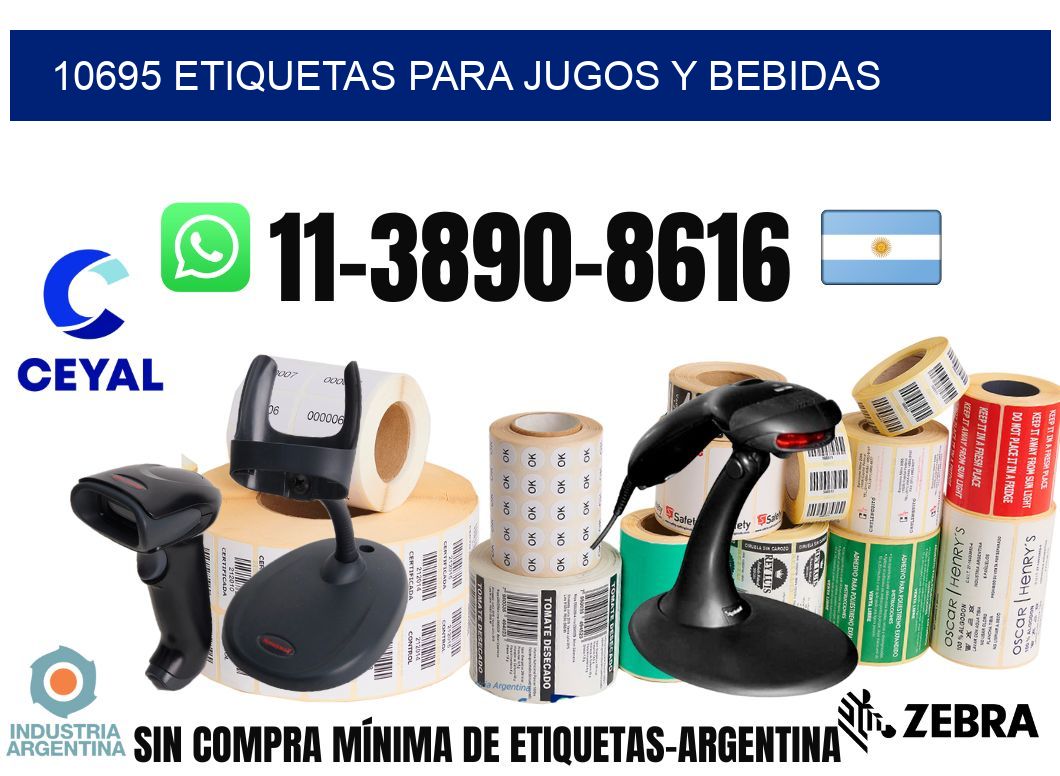 10695 Etiquetas para jugos y bebidas