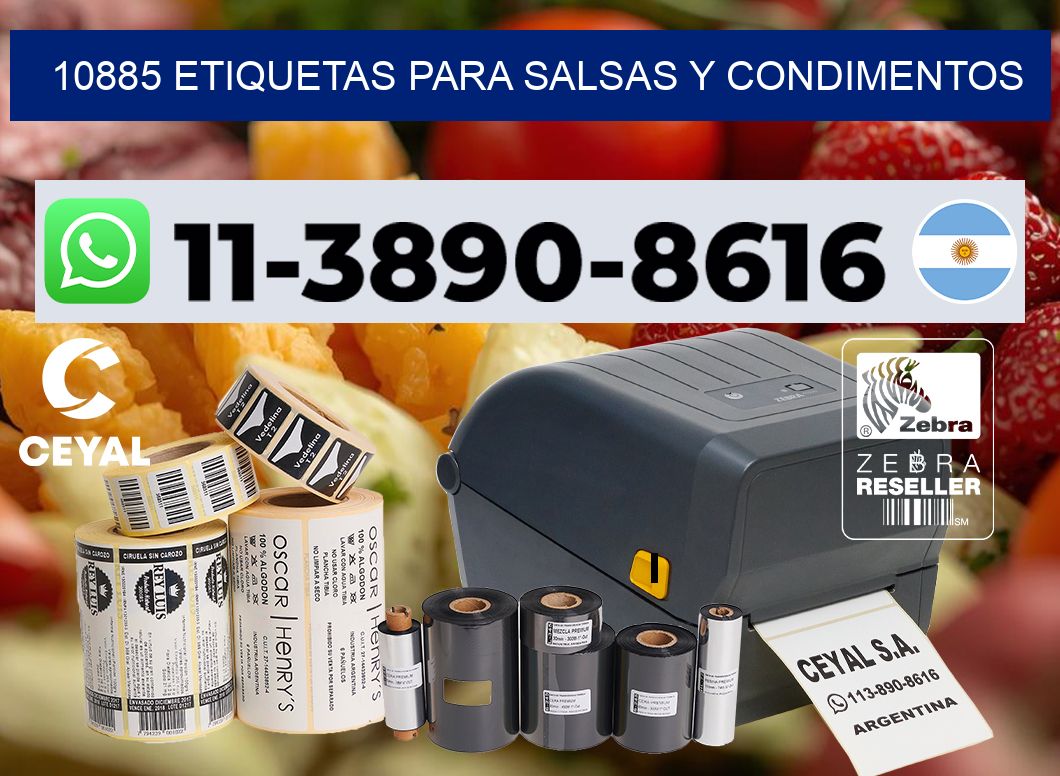 10885 Etiquetas para salsas y condimentos