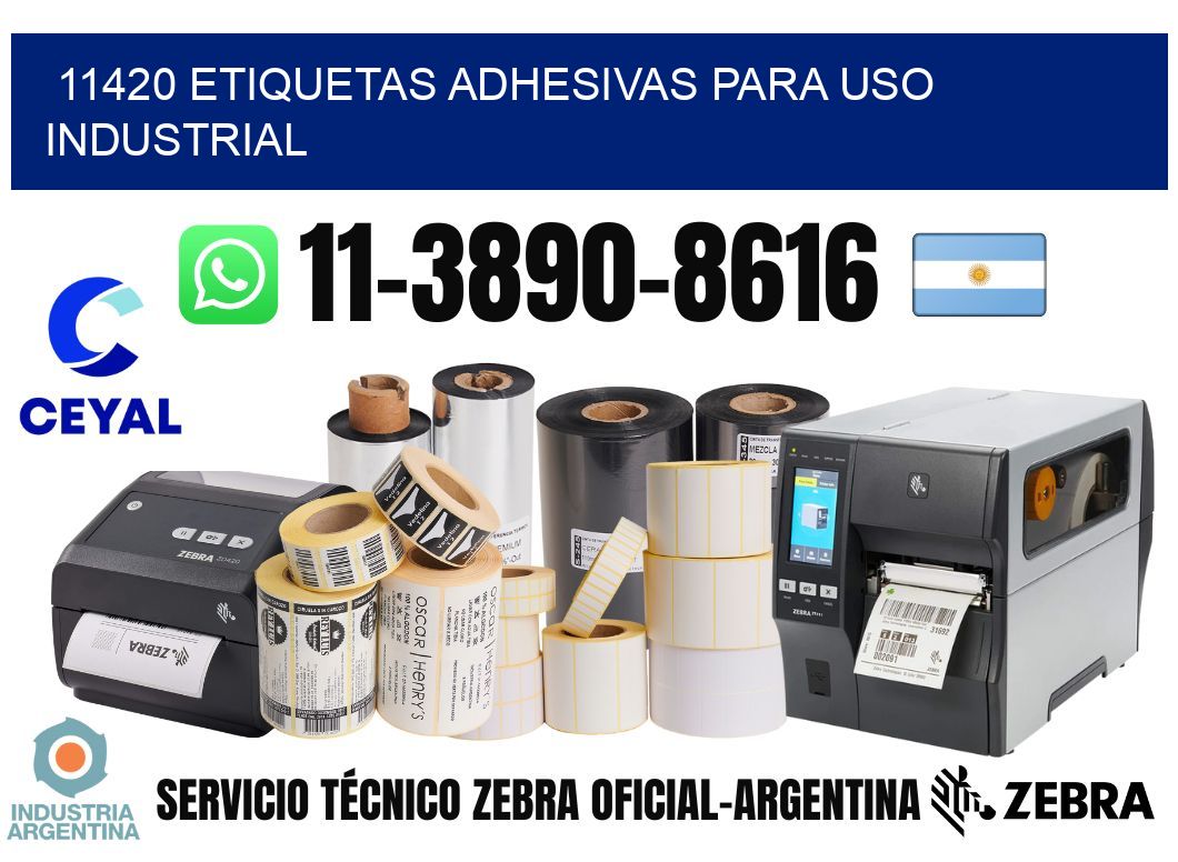 11420 Etiquetas adhesivas para uso industrial