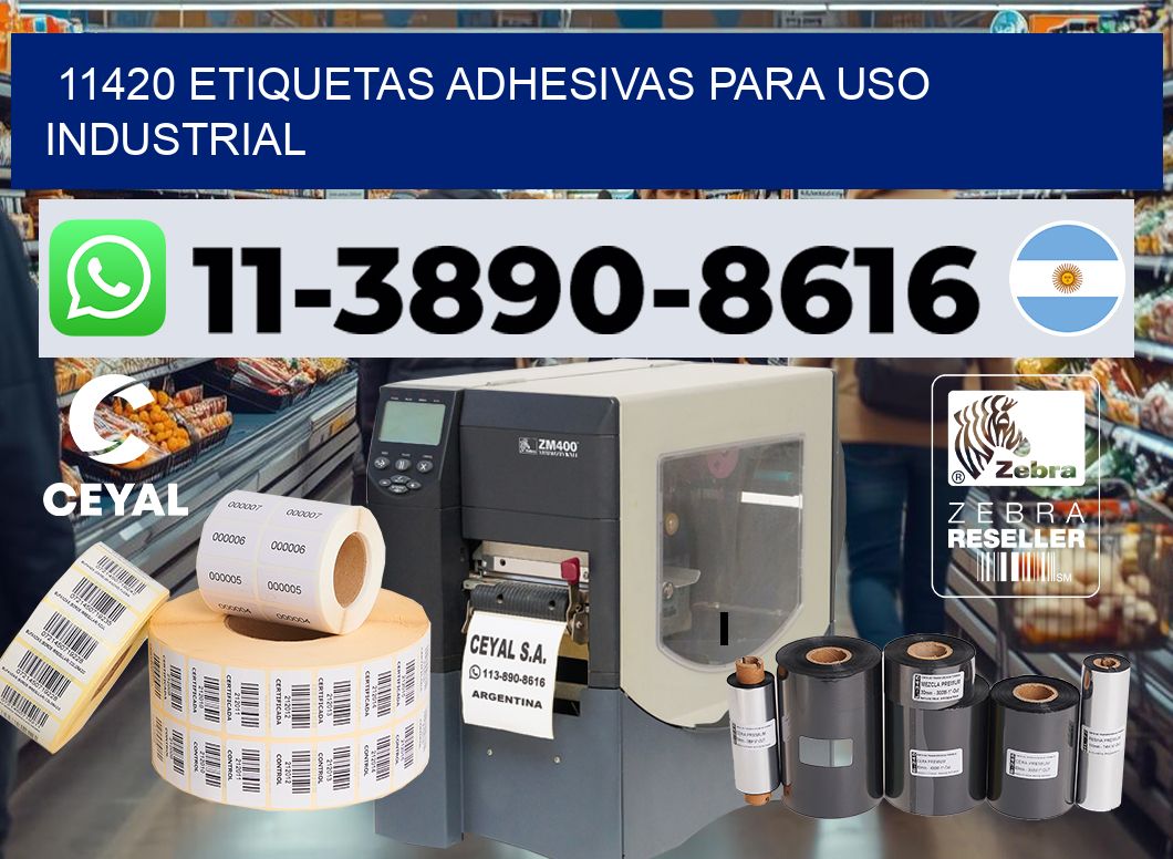11420 Etiquetas adhesivas para uso industrial
