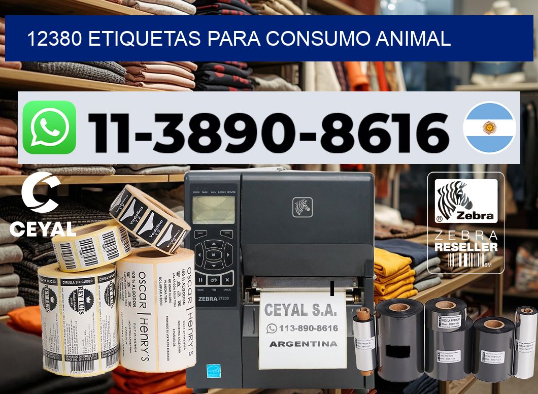 12380 Etiquetas para consumo animal