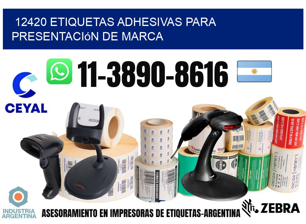 12420 Etiquetas adhesivas para presentación de marca