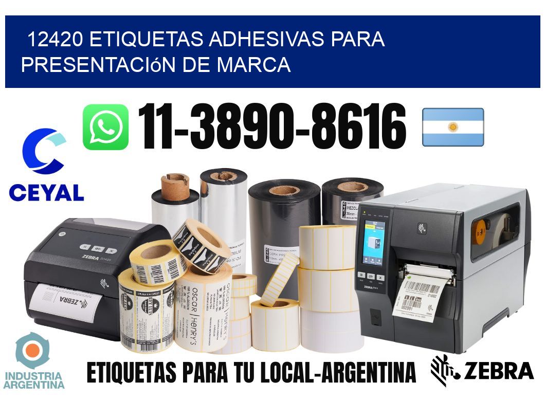 12420 Etiquetas adhesivas para presentación de marca