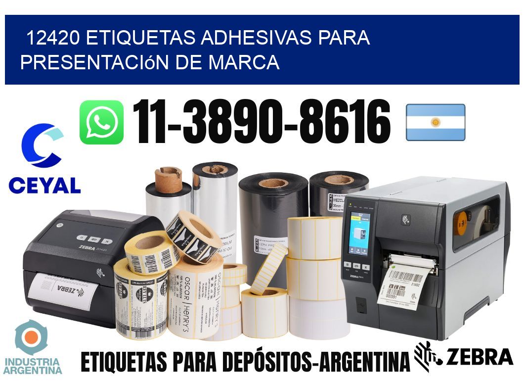 12420 Etiquetas adhesivas para presentación de marca