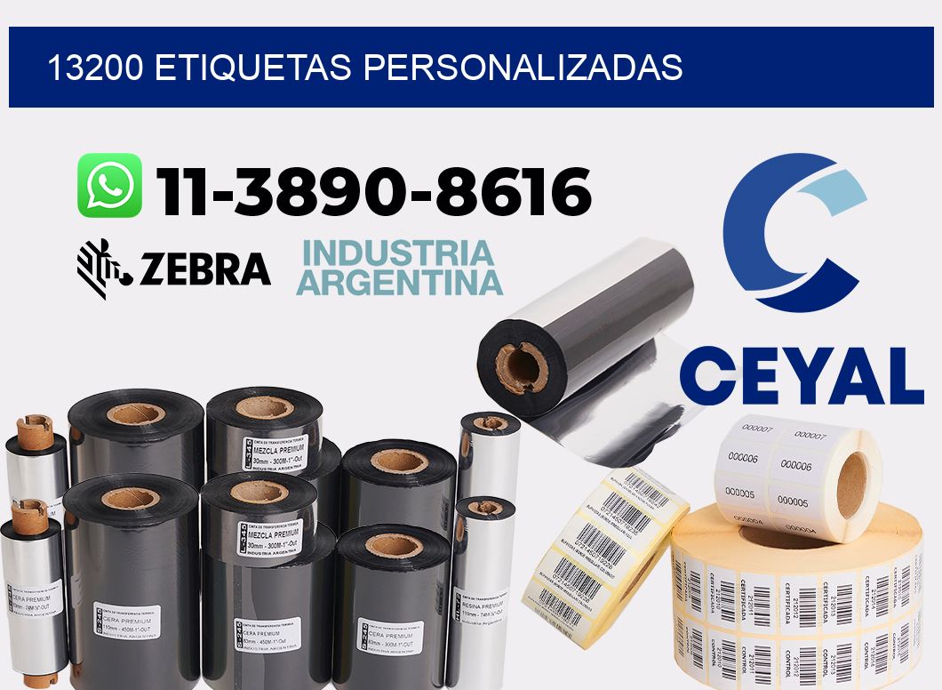 13200 etiquetas personalizadas