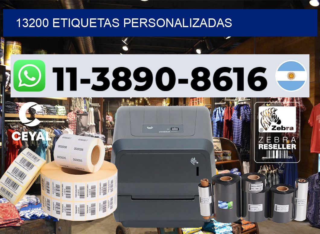 13200 etiquetas personalizadas