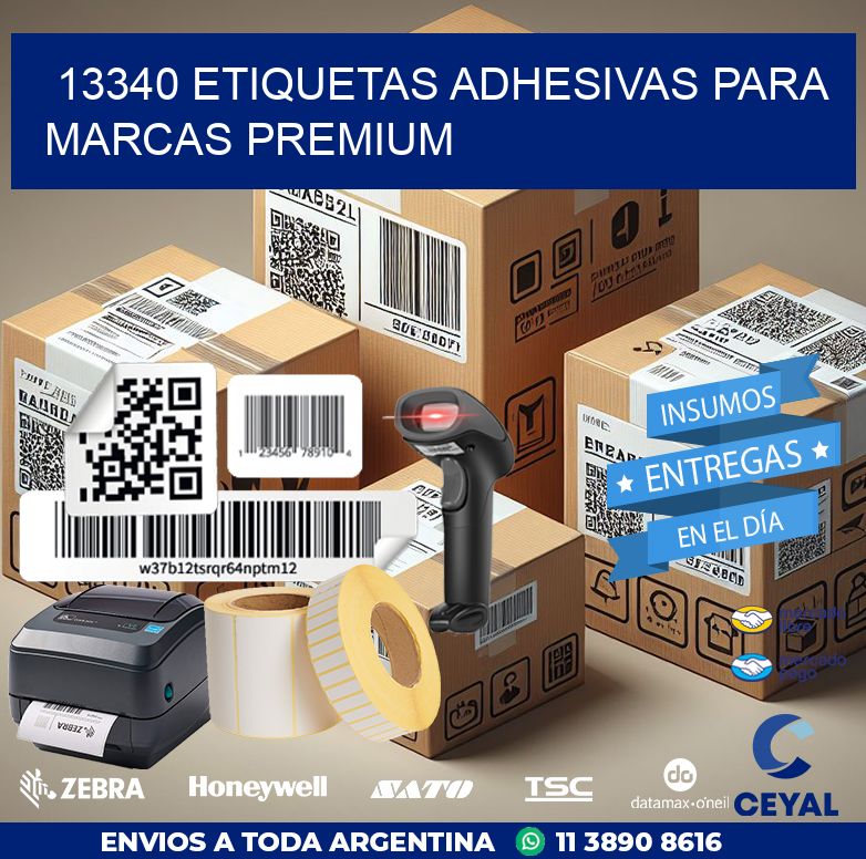 13340 Etiquetas adhesivas para marcas premium