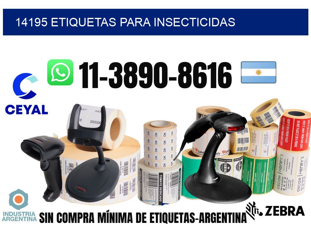 14195 Etiquetas para insecticidas