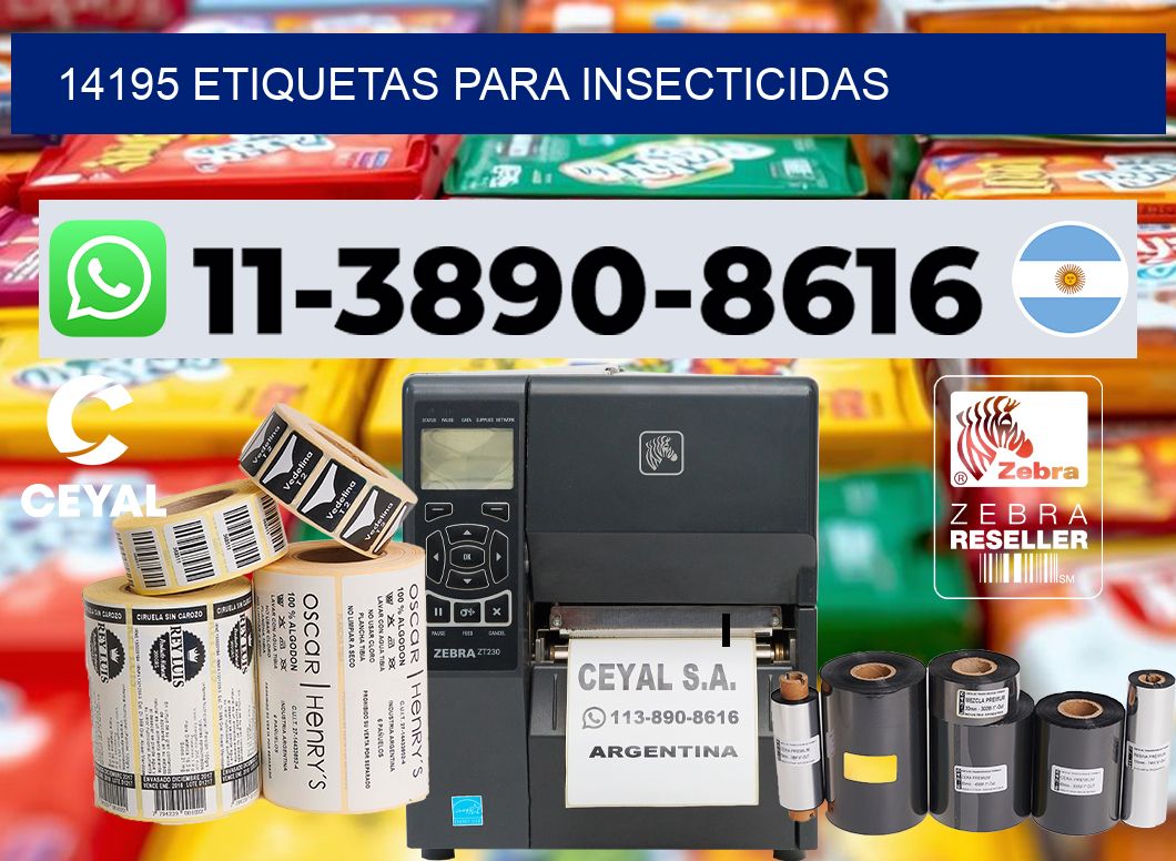 14195 Etiquetas para insecticidas
