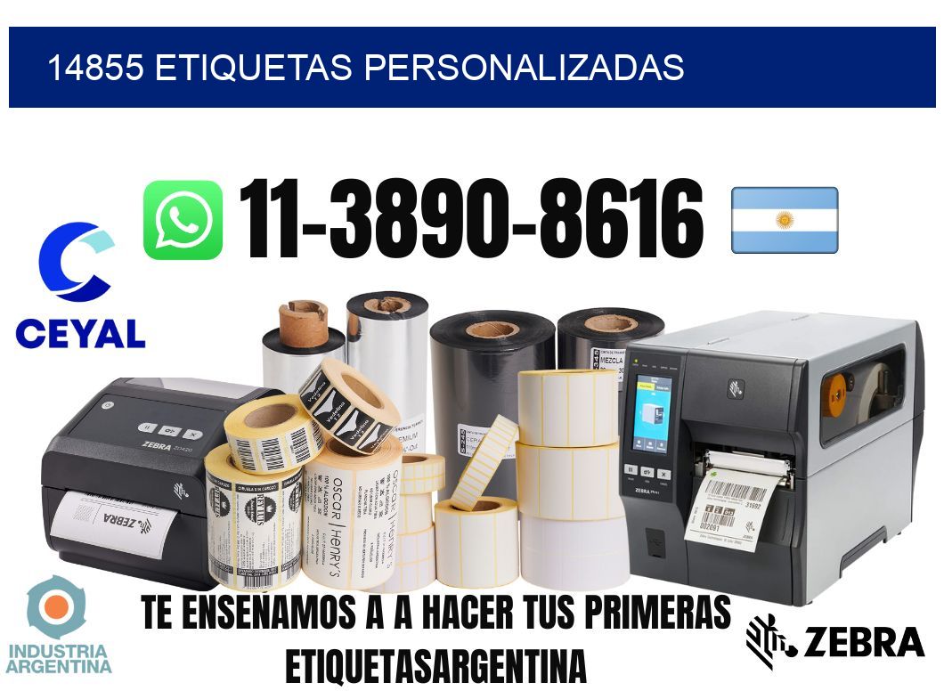 14855 etiquetas personalizadas