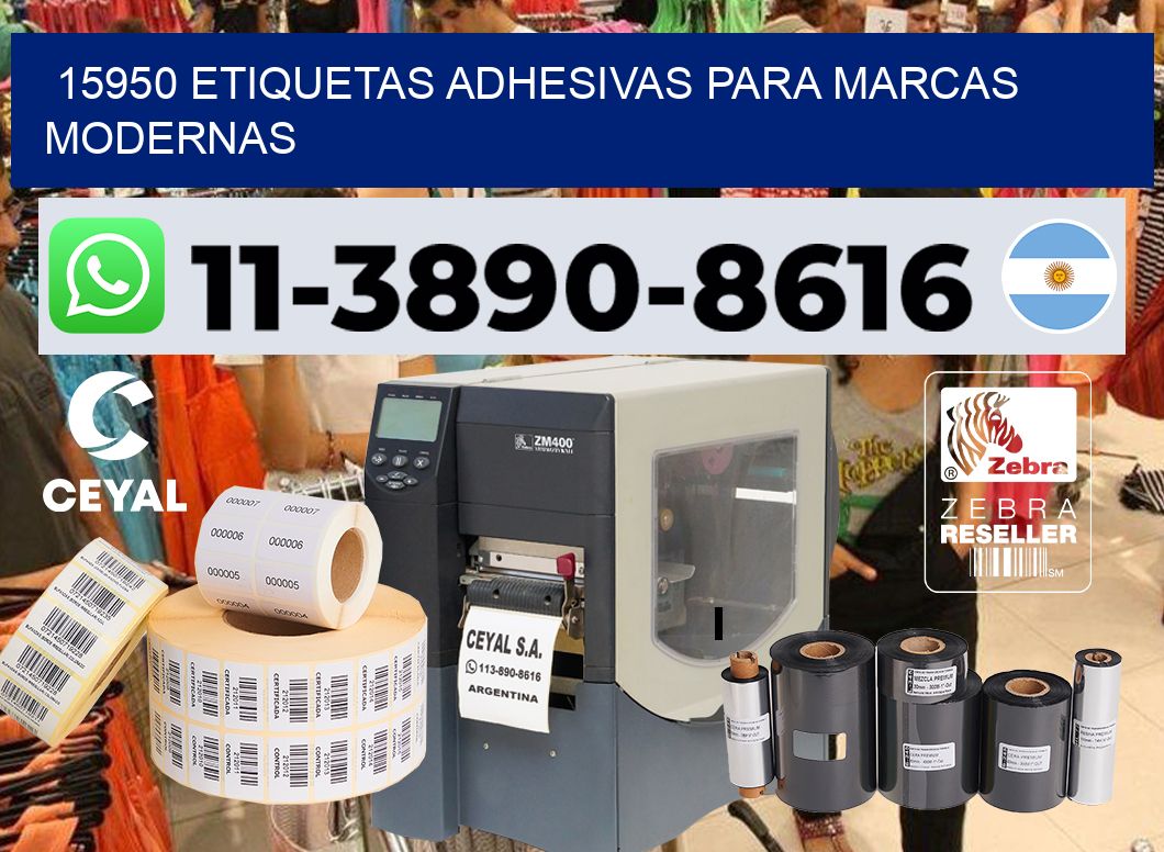 15950 Etiquetas adhesivas para marcas modernas