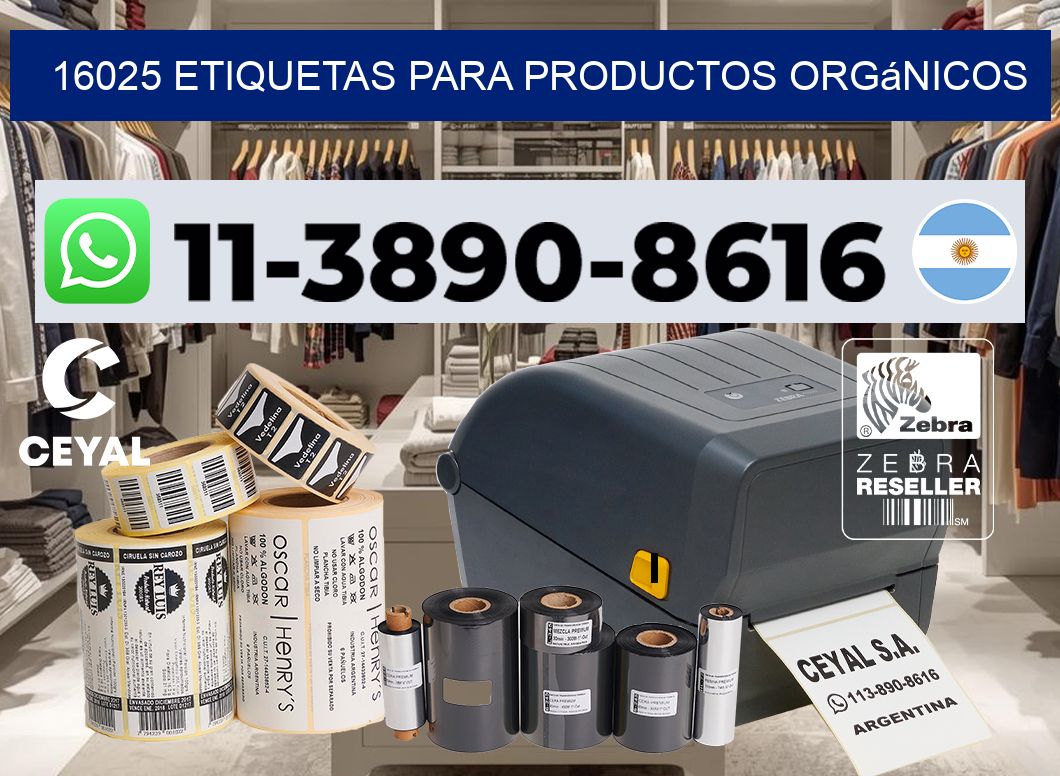 16025 Etiquetas para productos orgánicos