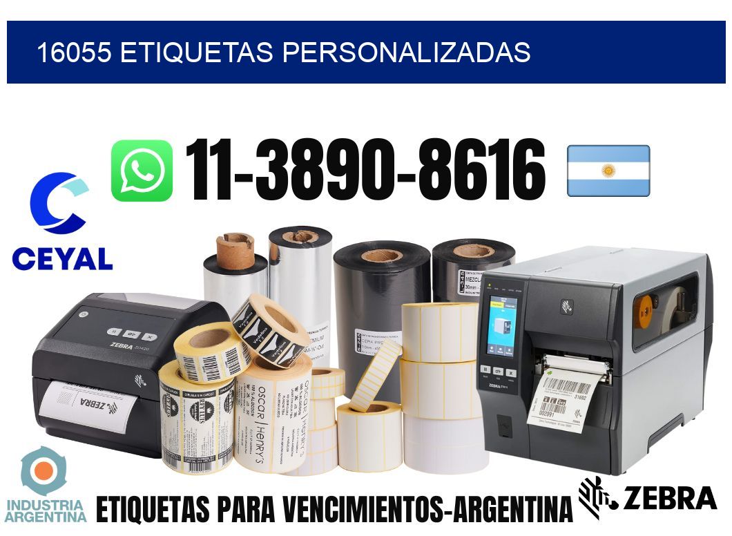 16055 etiquetas personalizadas