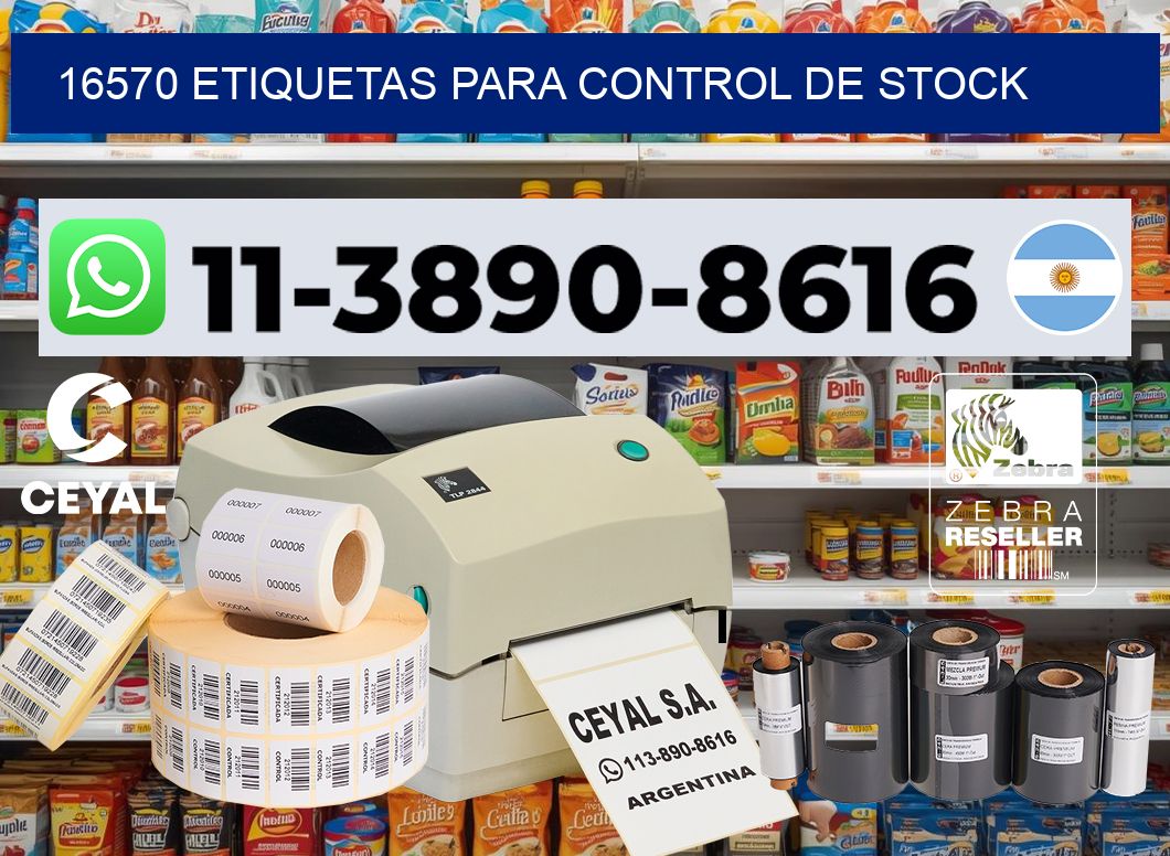16570 Etiquetas para control de stock
