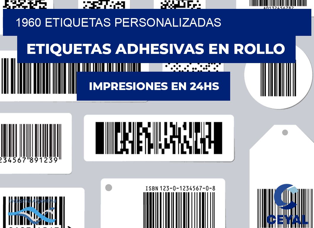 1960 etiquetas personalizadas