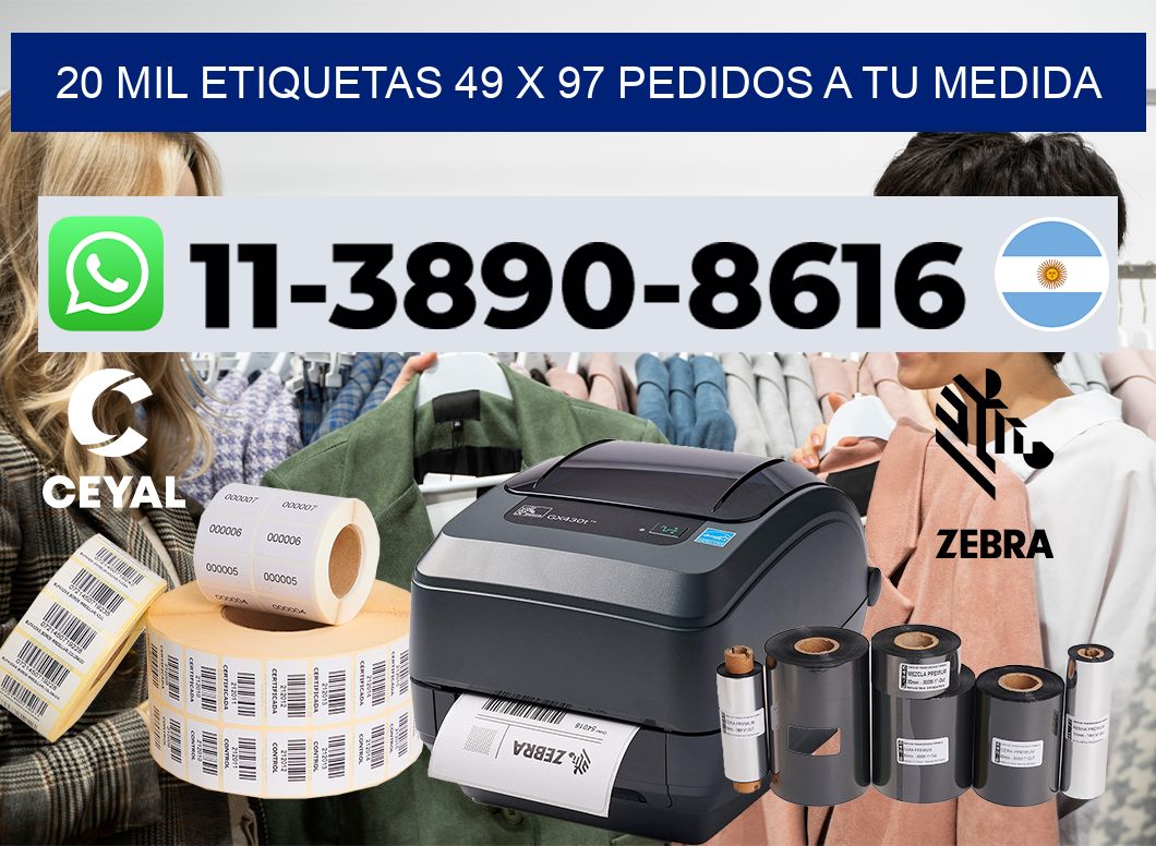 20 mil etiquetas 49 x 97 Pedidos a tu medida