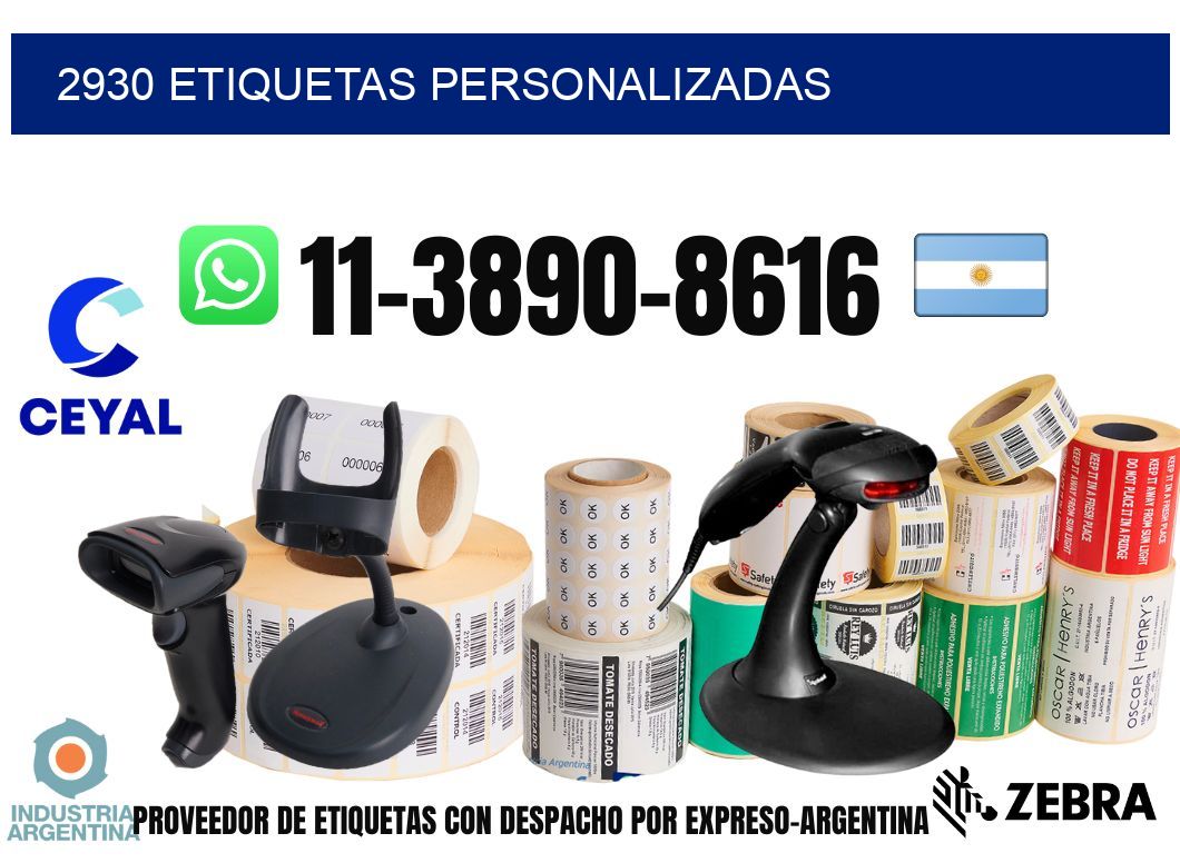2930 etiquetas personalizadas