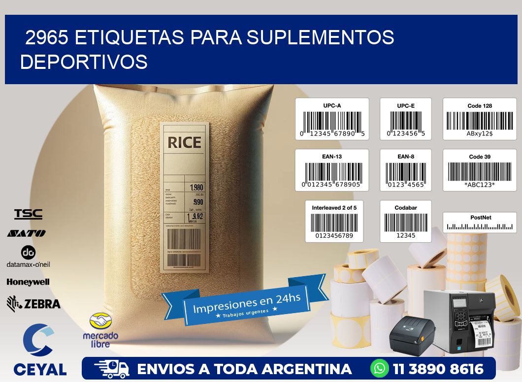 2965 Etiquetas para suplementos deportivos