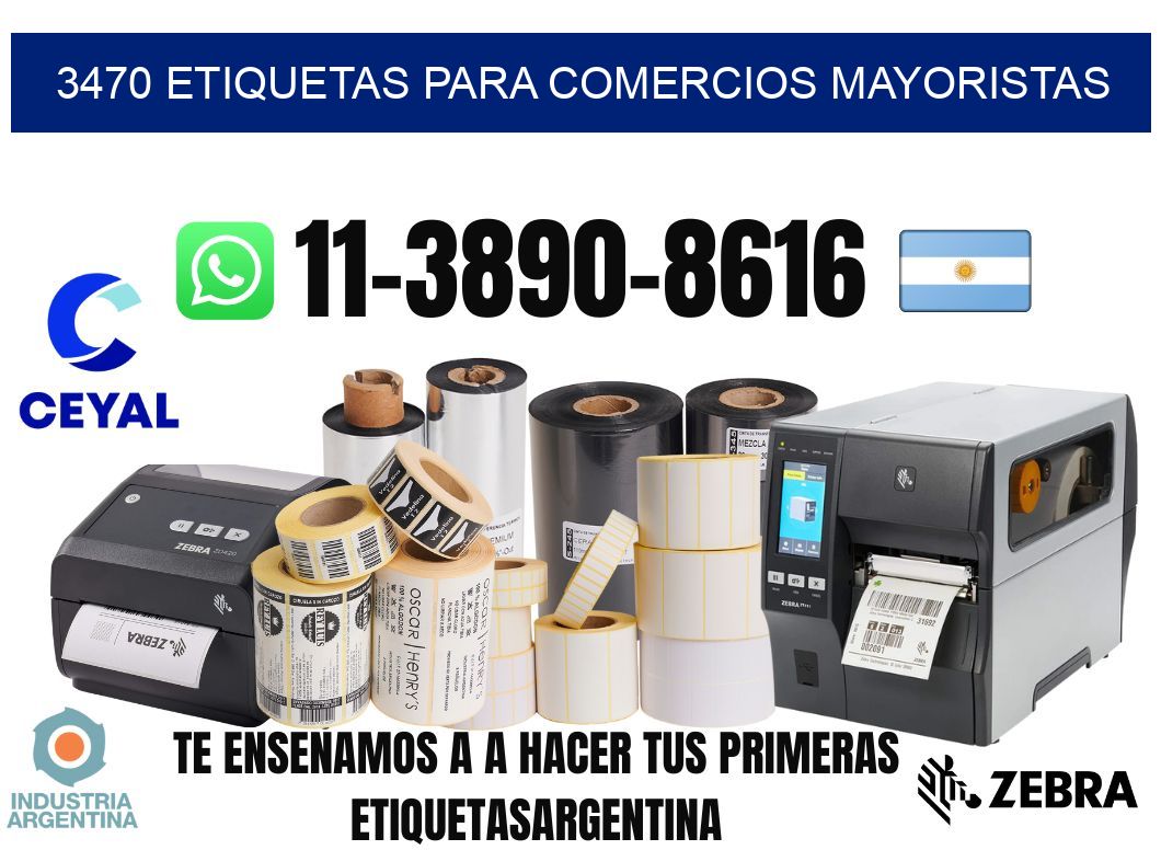 3470 Etiquetas para comercios mayoristas