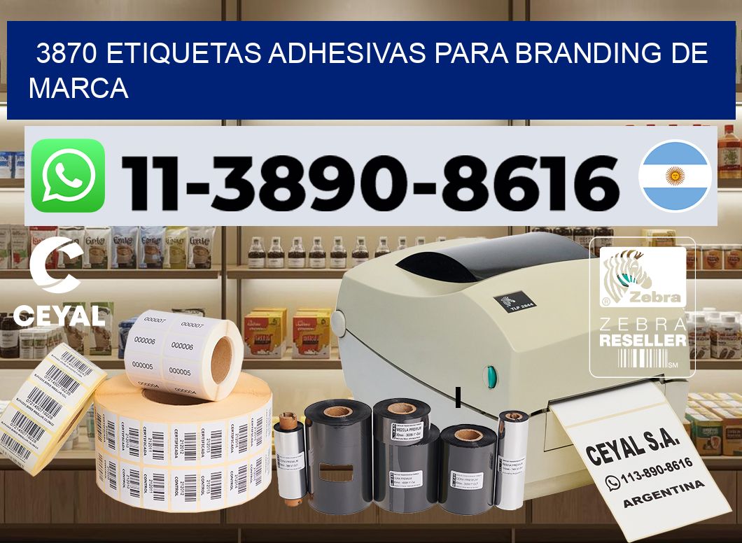 3870 Etiquetas adhesivas para branding de marca
