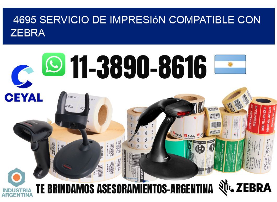 4695 Servicio de impresión compatible con Zebra