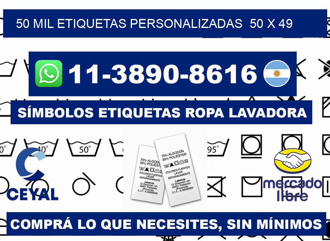 50 mil etiquetas personalizadas 50 x 49