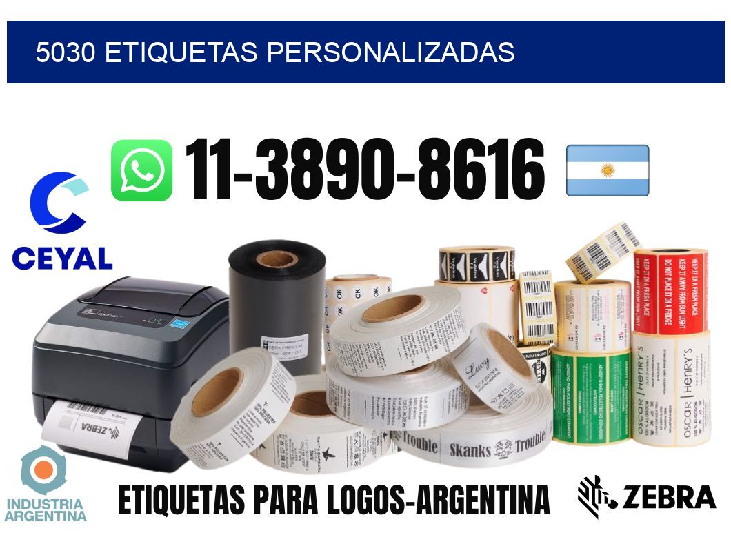 5030 etiquetas personalizadas