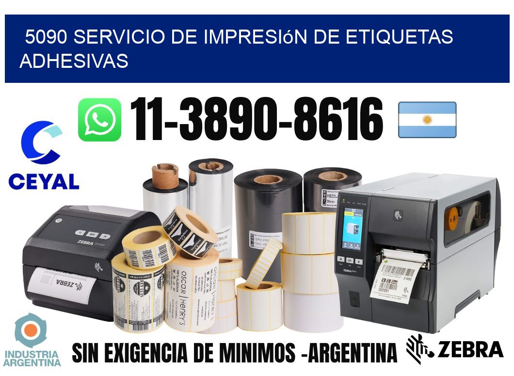 5090 Servicio de impresión de etiquetas adhesivas