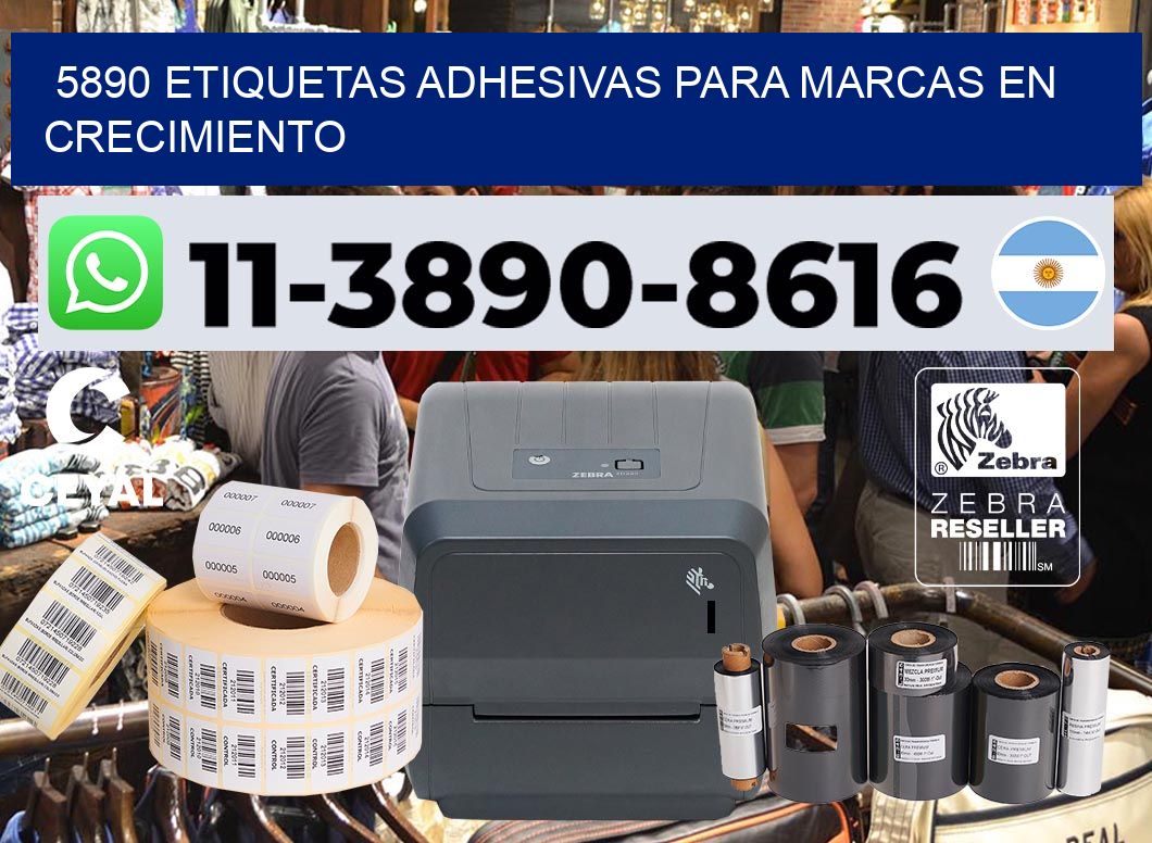 5890 Etiquetas adhesivas para marcas en crecimiento