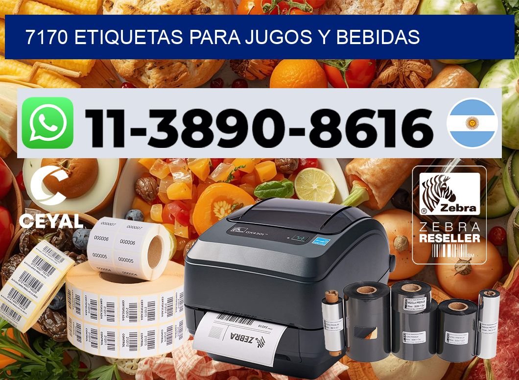 7170 Etiquetas para jugos y bebidas