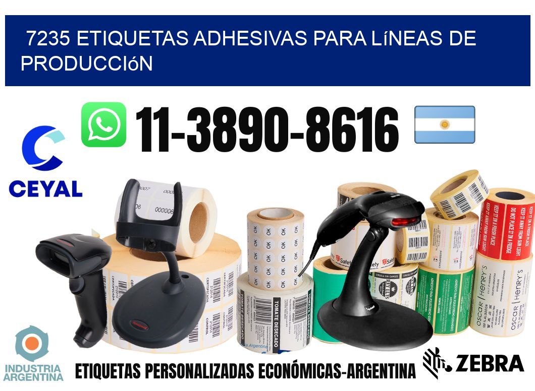 7235 Etiquetas adhesivas para líneas de producción