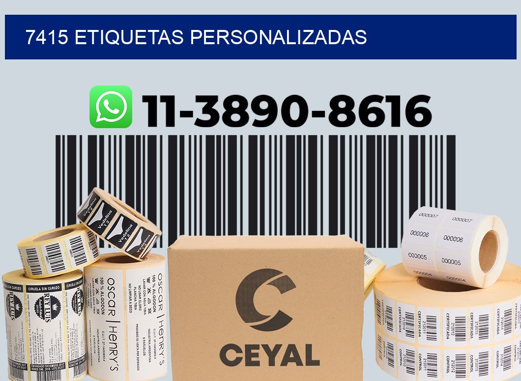 7415 etiquetas personalizadas