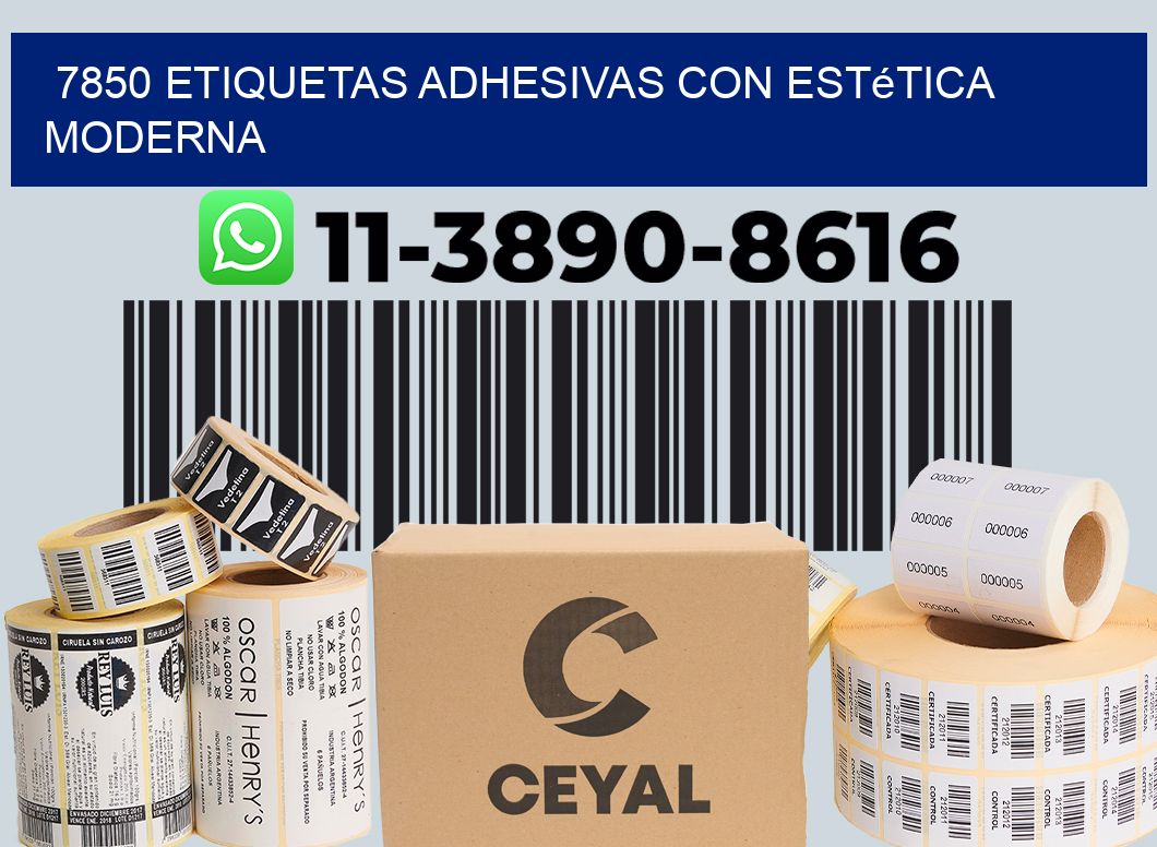 7850 Etiquetas adhesivas con estética moderna