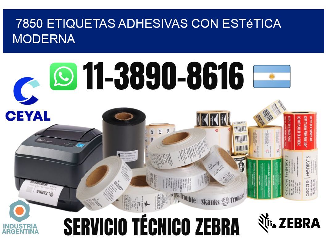 7850 Etiquetas adhesivas con estética moderna