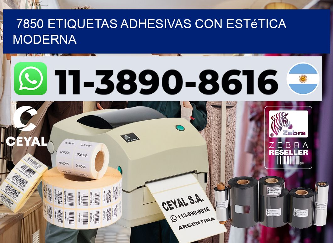 7850 Etiquetas adhesivas con estética moderna