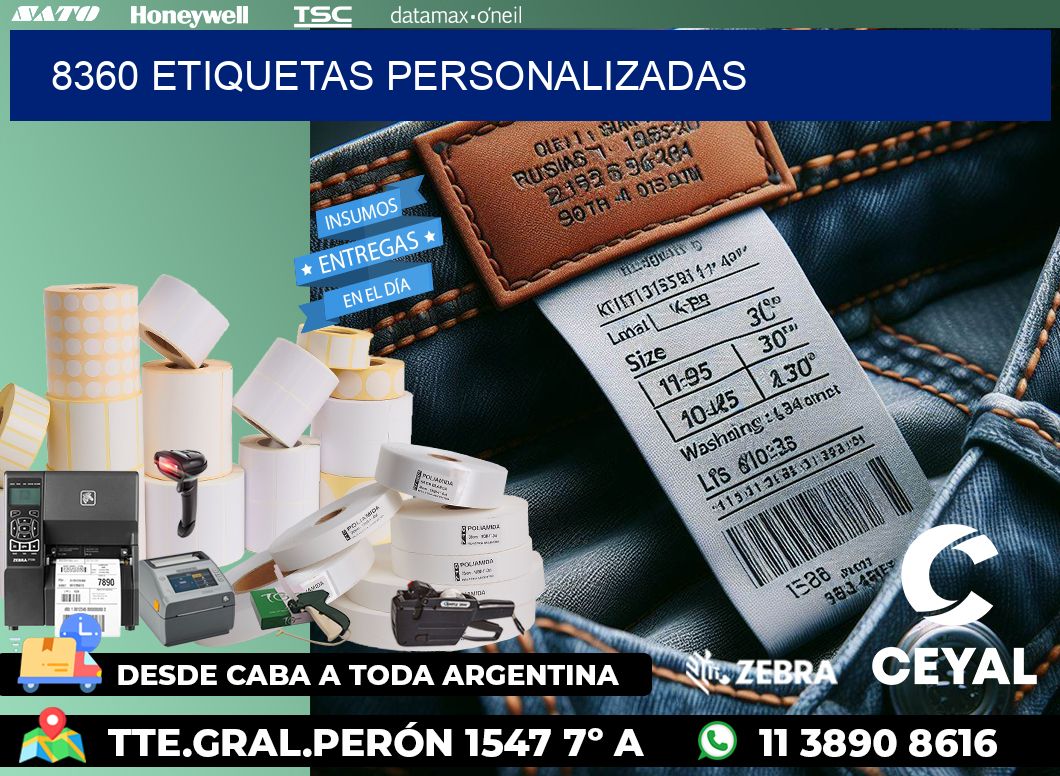 8360 etiquetas personalizadas