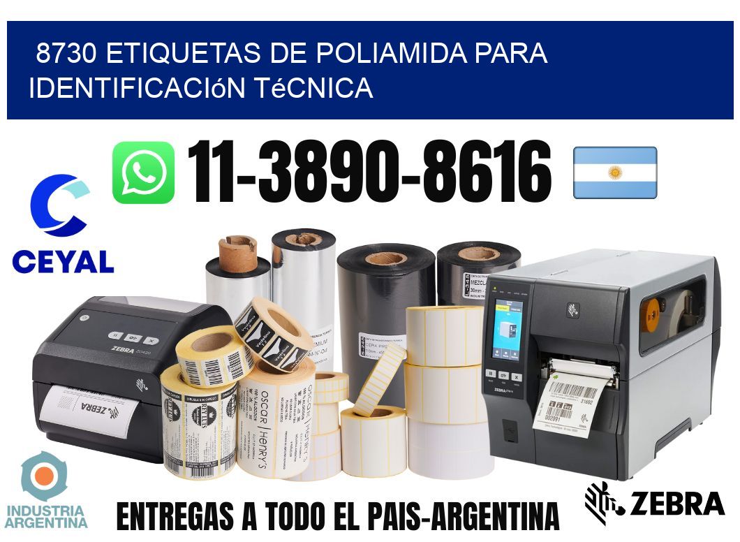 8730 Etiquetas de poliamida para identificación técnica
