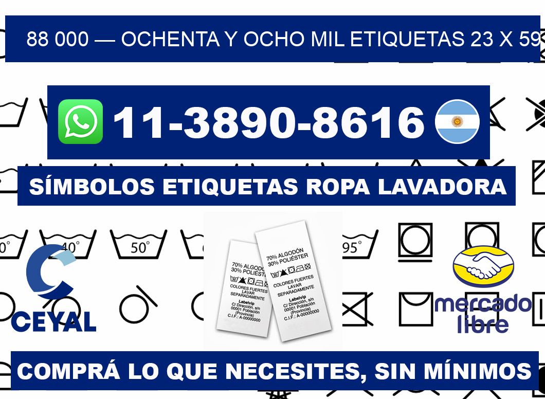 88 000 — ochenta y ocho mil etiquetas 23 x 59