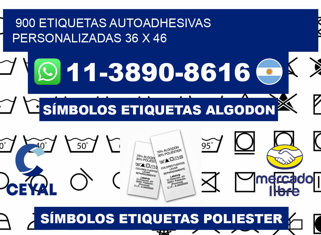 900 Etiquetas autoadhesivas personalizadas 36 x 46