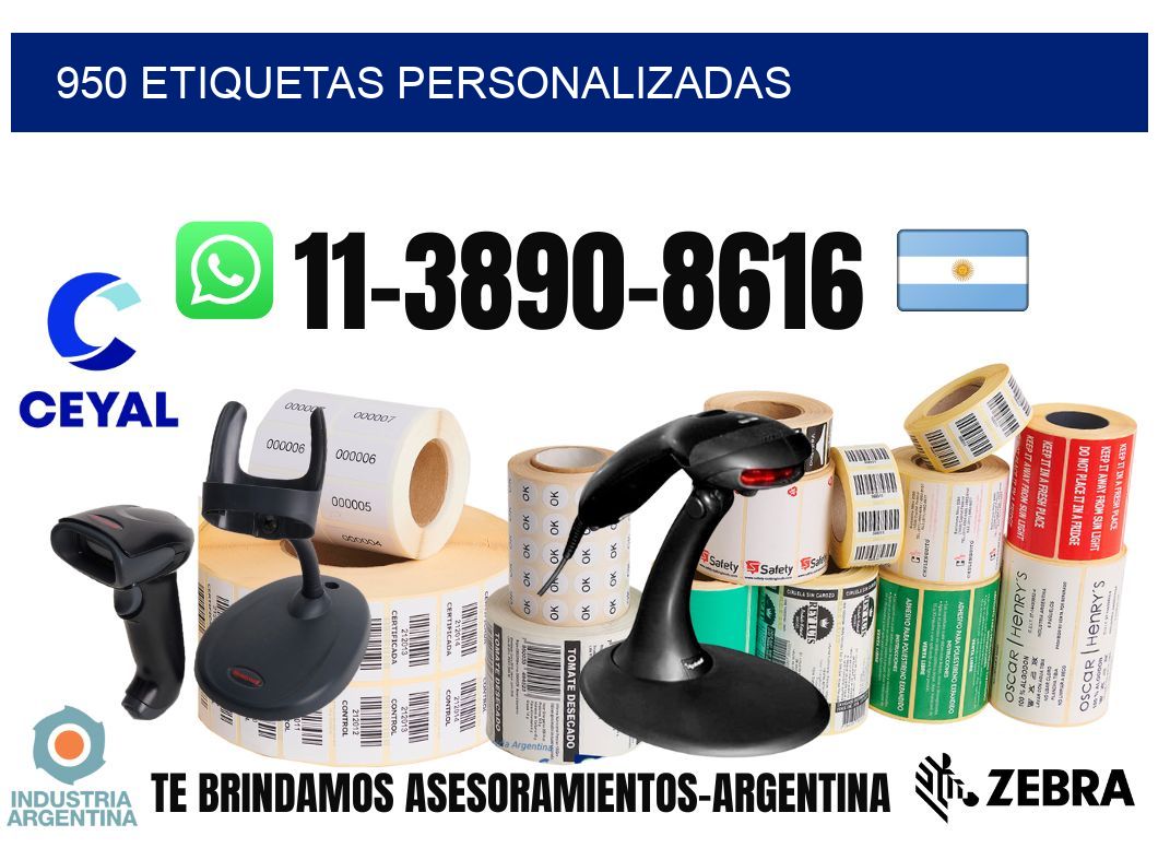 950 etiquetas personalizadas