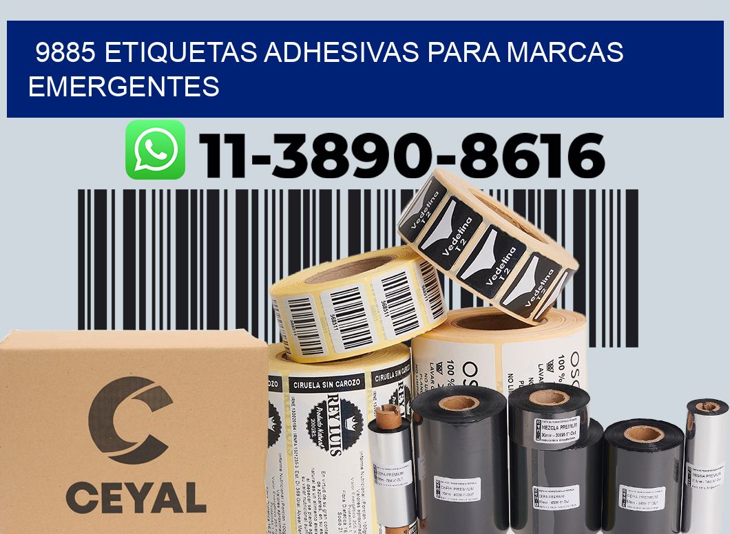 9885 Etiquetas adhesivas para marcas emergentes