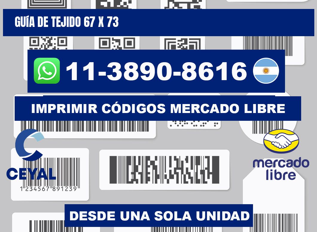 Guía de tejido 67 x 73