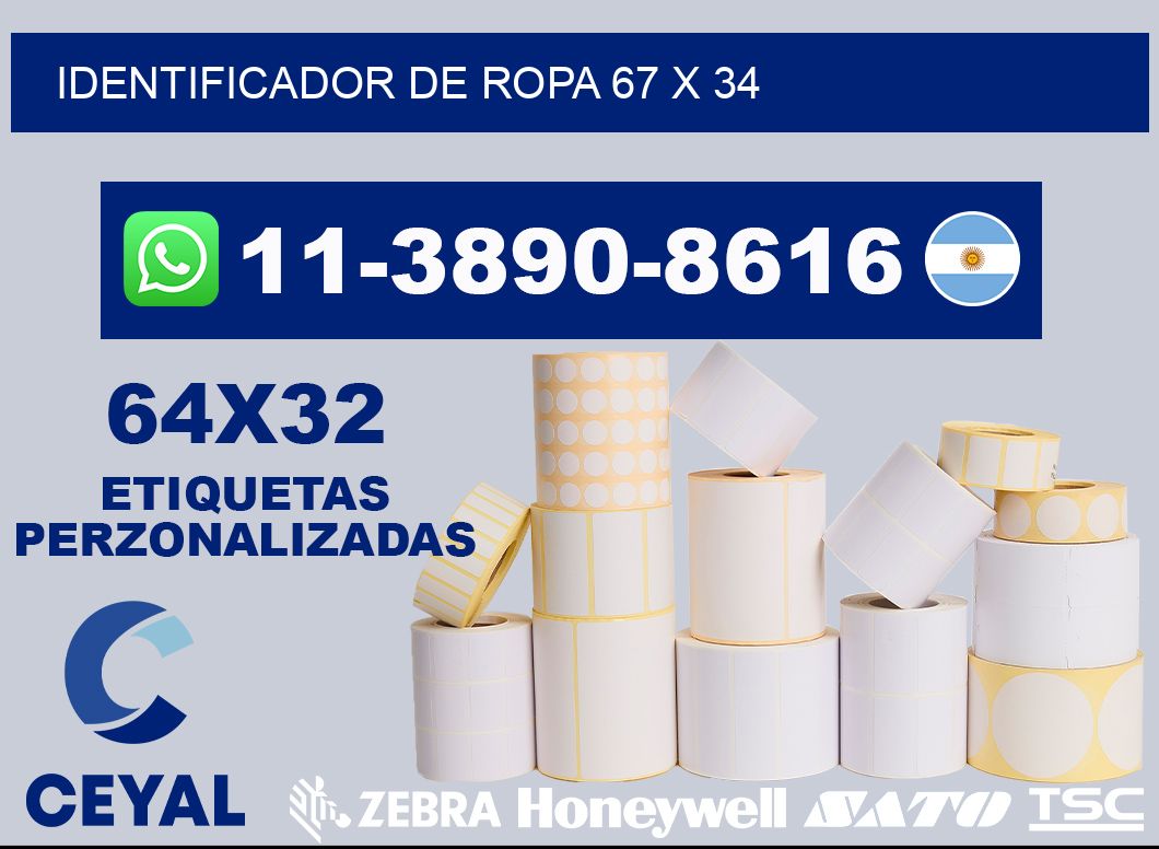 Identificador de ropa 67 x 34