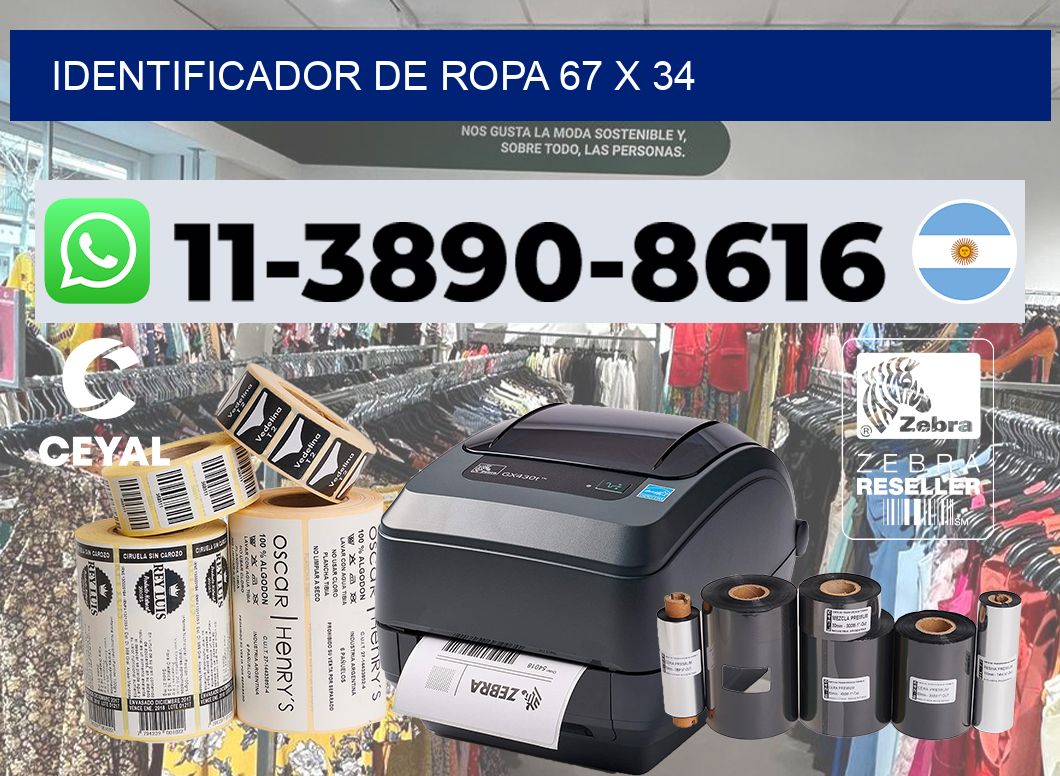 Identificador de ropa 67 x 34