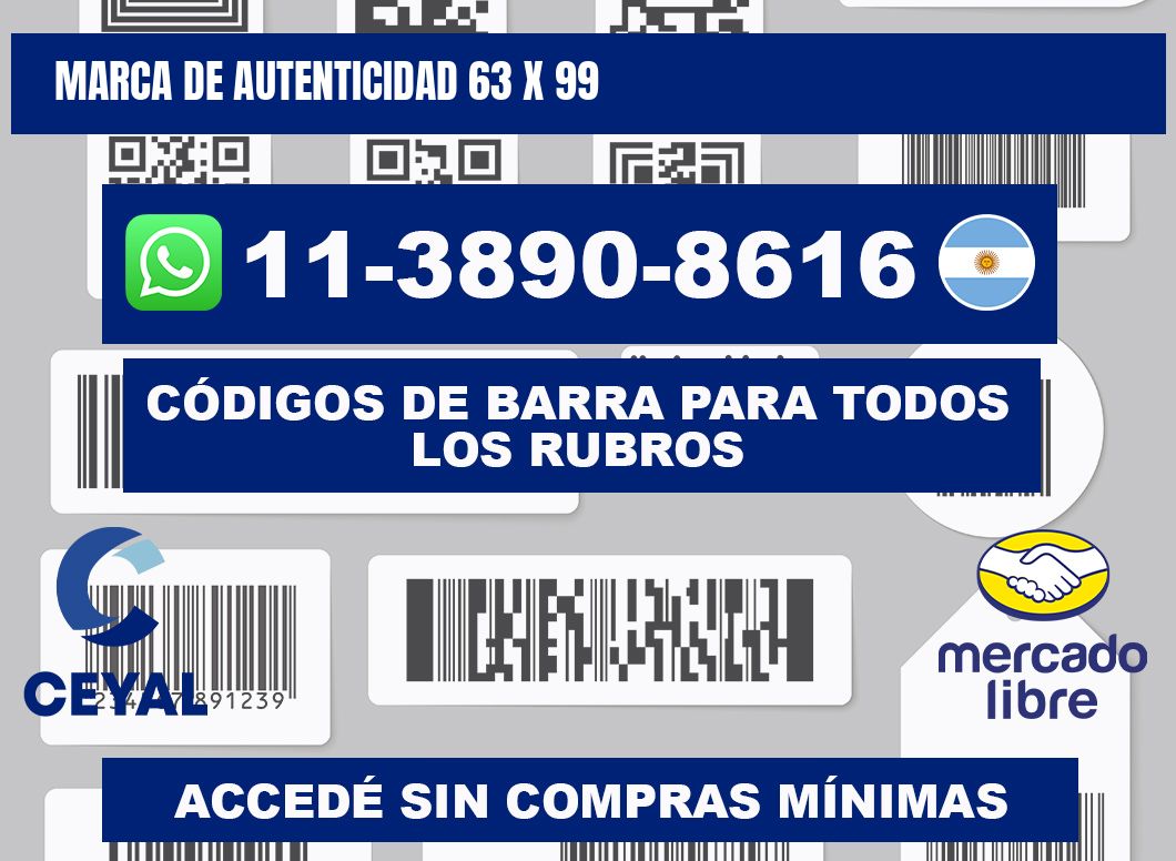 Marca de autenticidad 63 x 99