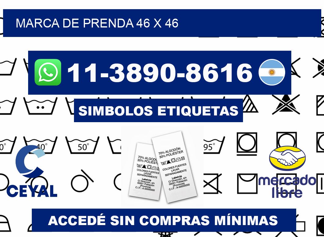 Marca de prenda 46 x 46