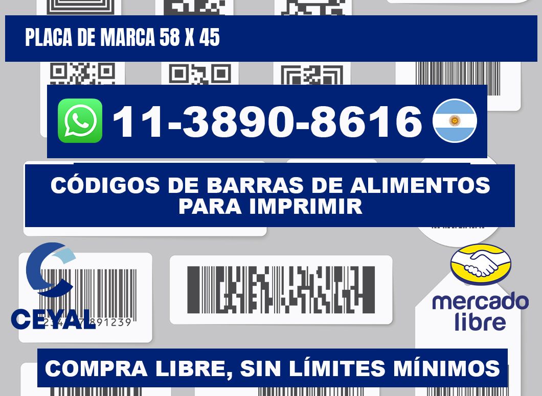 Placa de marca 58 x 45