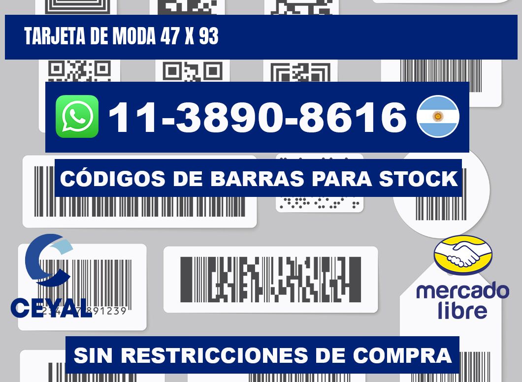 Tarjeta de moda 47 x 93