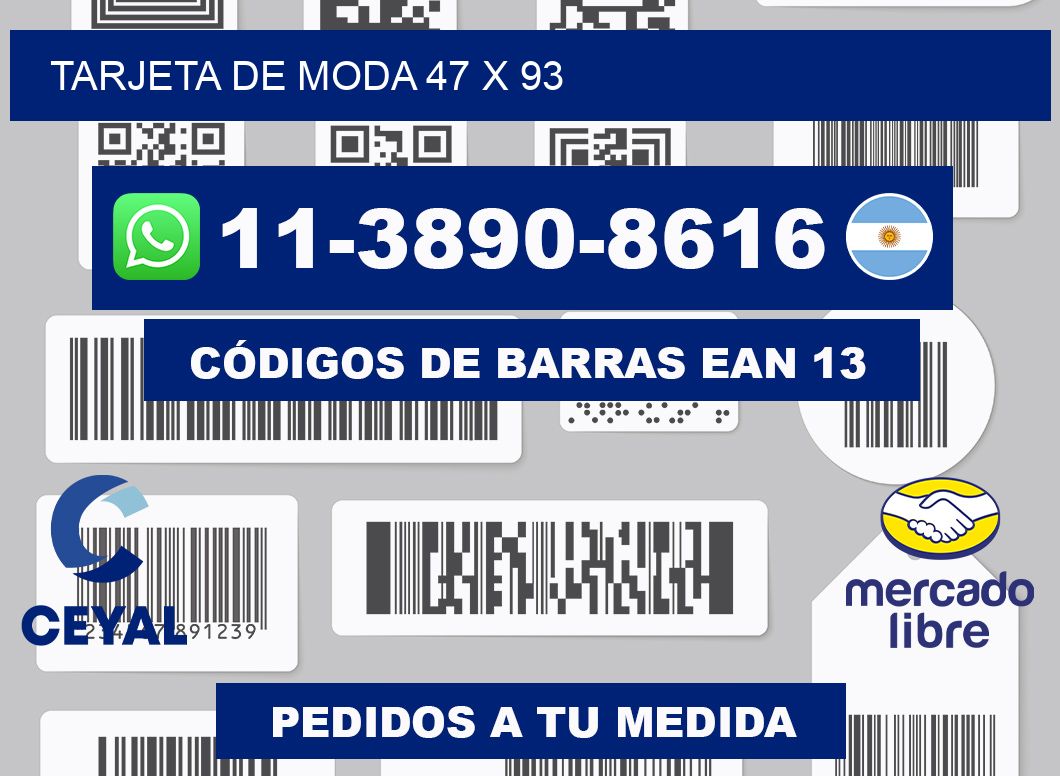 Tarjeta de moda 47 x 93