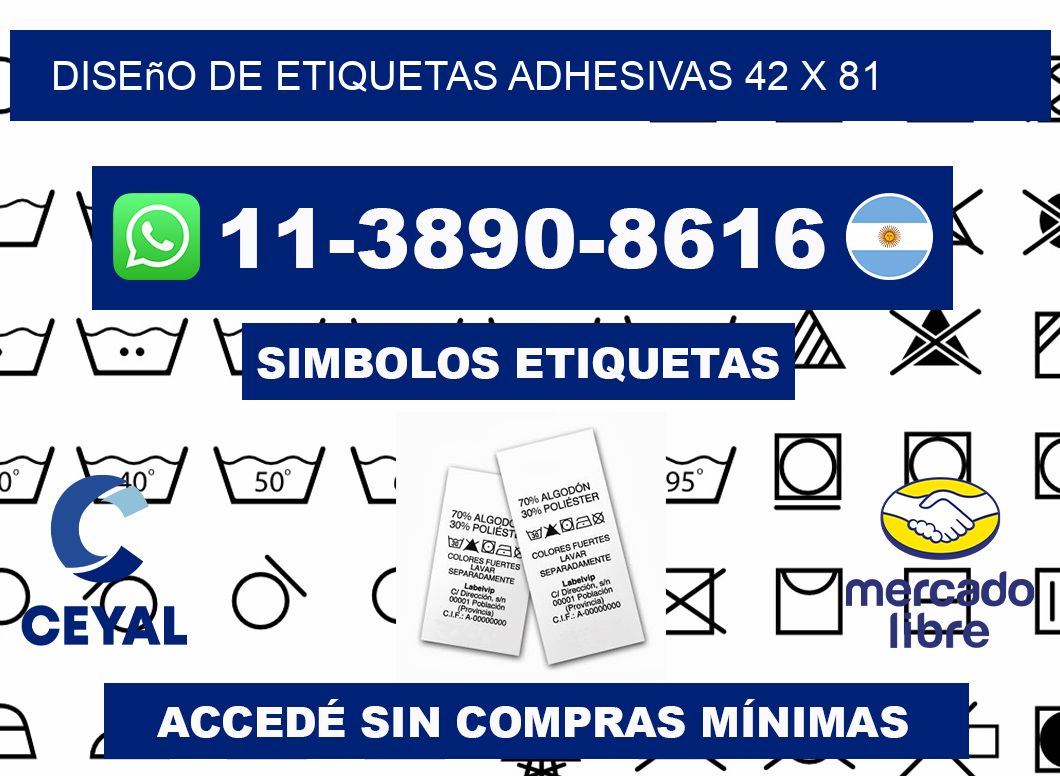 diseño de etiquetas adhesivas 42 x 81